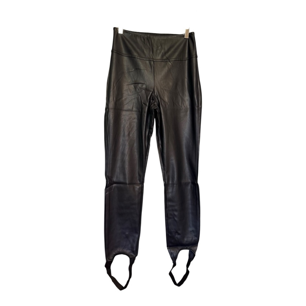 WeWoreWhat Vegan Leather Stirrup Leggings Black Size S NWT - Picture 2 of 16